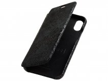 Graffi Oyster Lace Zwart Leer - iPhone X/Xs hoesje