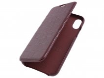 Graffi Oyster Croco Bordeaux Leer - iPhone X/Xs hoesje
