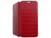 Graffi Oyster Croco Rood Leer - iPhone X/Xs hoesje