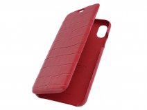 Graffi Oyster Croco Rood Leer - iPhone X/Xs hoesje