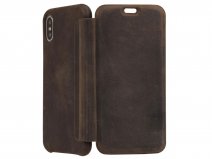 Graffi Oyster Case Vintage Leer - iPhone X/Xs hoesje