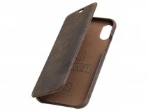 Graffi Oyster Case Vintage Leer - iPhone X/Xs hoesje