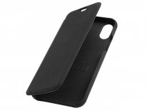 Graffi Oyster Case Zwart Leer - iPhone X/Xs hoesje