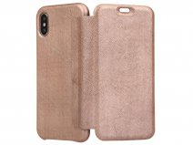 Graffi Oyster Rosé Saffiano Leer - iPhone X/Xs hoesje