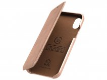 Graffi Oyster Rosé Saffiano Leer - iPhone X/Xs hoesje