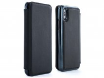 Greenwich Blake Folio Beluga/Black - Leren iPhone X/Xs hoesje