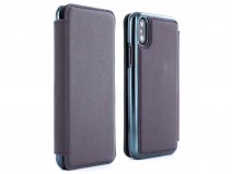 Greenwich Blake Folio Damson/Black - Leren iPhone X/Xs hoesje