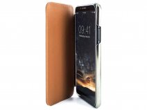 Greenwich Horo Folio Saddle/Gunmetal - Leren iPhone X/Xs hoesje