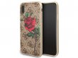 Guess Monogram Rose Soft Case Bruin - iPhone X hoesje
