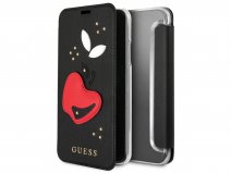 Guess Fruitastic Bookcase Zwart - iPhone X/Xs hoesje