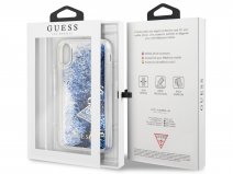 Guess Floating Logo Case Blauw - iPhone X/Xs hoesje