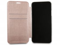 Guess Iridescent Clear Bookcase Rosé - iPhone X/Xs hoesje