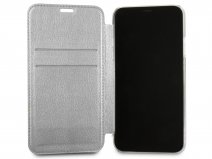 Guess Iridescent Clear Bookcase Zilver - iPhone X/Xs hoesje