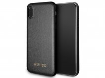 Guess Iridescent Soft Case Zwart - iPhone X/Xs hoesje