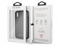 Guess Iridescent Soft Case Zwart - iPhone X/Xs hoesje