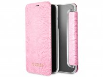 Guess Python Bookcase Roze - iPhone X/Xs hoesje