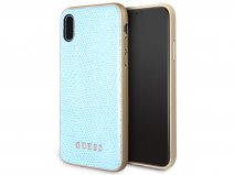 Guess Python Soft Case Blauw - iPhone X/Xs hoesje
