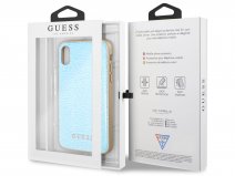 Guess Python Soft Case Blauw - iPhone X/Xs hoesje