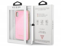 Guess Python Soft Case Roze - iPhone X/Xs hoesje