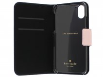 Kate Spade Leather Wrap Folio Roze - iPhone X/Xs Hoesje