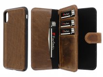 Pierre Cardin Wallet Case Bruin - Leren iPhone X/Xs hoesje