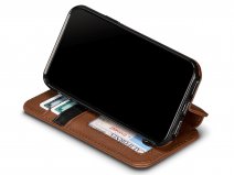 Sena Deen Wallet Book Saddle Tan - iPhone X/Xs Hoesje Leer