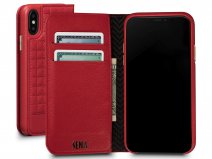 Sena Isa WalletBook Rood Leer - iPhone X/Xs hoesje