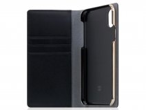 SLG Design D5 CSL Metal Black - Leren iPhone X/Xs hoesje