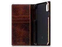 SLG Design D7 Italian Wax Leer Bruin - iPhone X/Xs hoesje