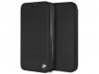 BMW Perforated Folio Zwart Leer - iPhone XR hoesje