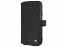BMW Hexagon Folio Zwart Leer - iPhone XR hoesje