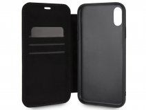 BMW Perforated Folio Zwart Leer - iPhone XR hoesje