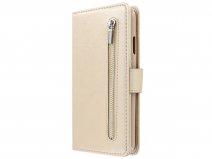 Zip Wallet Case Goud - iPhone XR hoesje