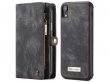 CaseMe 2in1 Wallet Ritsvak Case Zwart - iPhone XR Hoesje