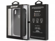 Ferrari Carbon Fiber Hard Case Zwart - iPhone XR hoesje