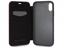 Ferrari Heritage Book Rood Leer - iPhone XR hoesje