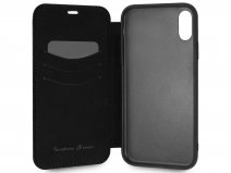 Ferrari Heritage Book Zwart Leer - iPhone XR hoesje