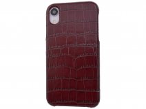 Graffi Cover Croco Bordeaux Leer - iPhone XR hoesje