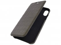 Graffi Oyster Croco Groen Leer - iPhone XR hoesje