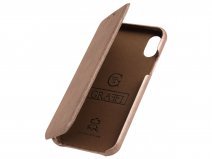 Graffi Oyster Case Rosé Saffiano Leer - iPhone XR hoesje