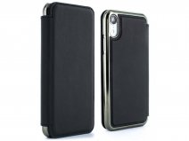 Greenwich Blake Folio Beluga/Gunmetal - Leren iPhone XR hoesje