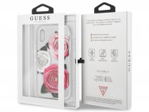 Guess Pink Roses TPU Skin - iPhone XR hoesje
