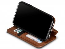 Sena Deen Wallet Book Saddle Tan - iPhone XR Hoesje Leer
