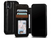 Sena Deen Wallet Book Zwart - iPhone XR Hoesje Leer