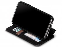 Sena Deen Wallet Book Zwart - iPhone XR Hoesje Leer