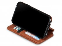 Sena Deen Wallet Book Cognac - iPhone XR Hoesje Leer