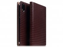 SLG Design D3 Lizard Bruin Leer - iPhone XR hoesje