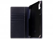 SLG Design D8 Folio Dark Blue Leer - iPhone XR hoesje