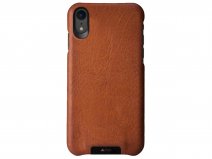 Vaja Grip Leather Case Cognac - iPhone XR Hoesje Leer