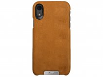 Vaja Grip Leather Case London Pointille - iPhone XR Hoesje Leer